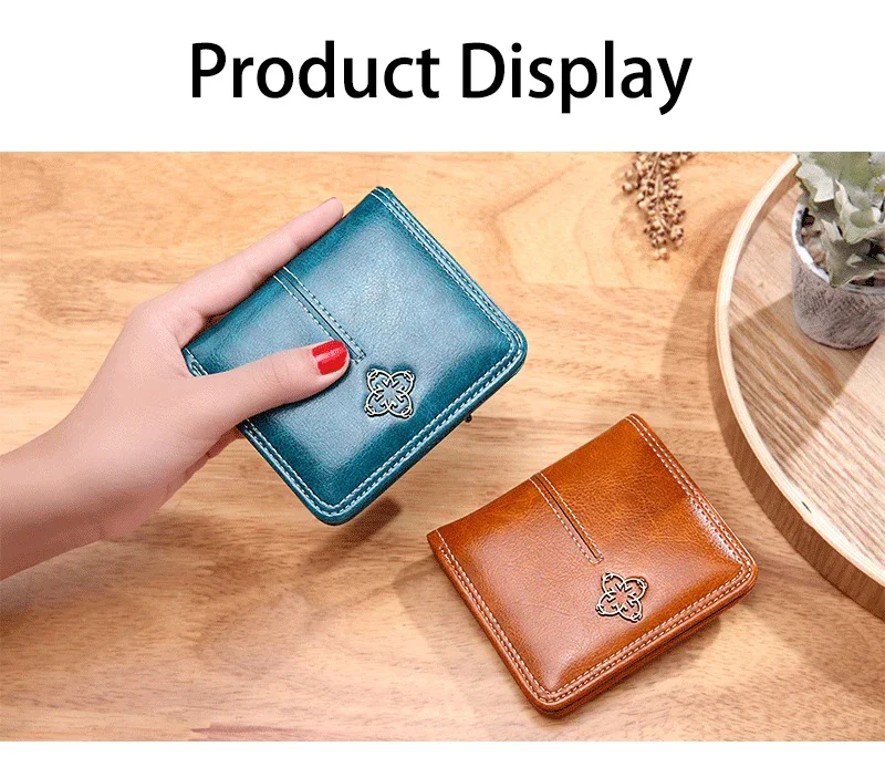 PU Leather Women's Wallets	Short Handbags Zipper Coin Wallet Credit Card Holder Luxury Designer Small Purses for Women