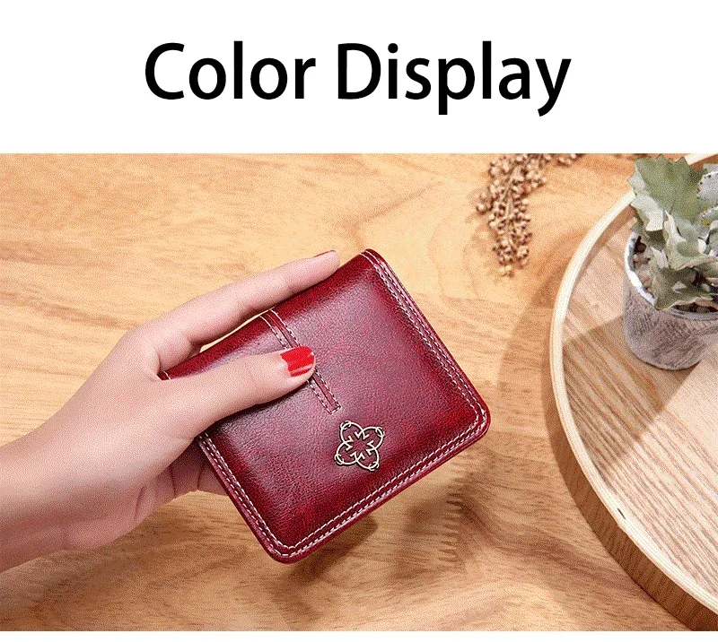 PU Leather Women's Wallets	Short Handbags Zipper Coin Wallet Credit Card Holder Luxury Designer Small Purses for Women