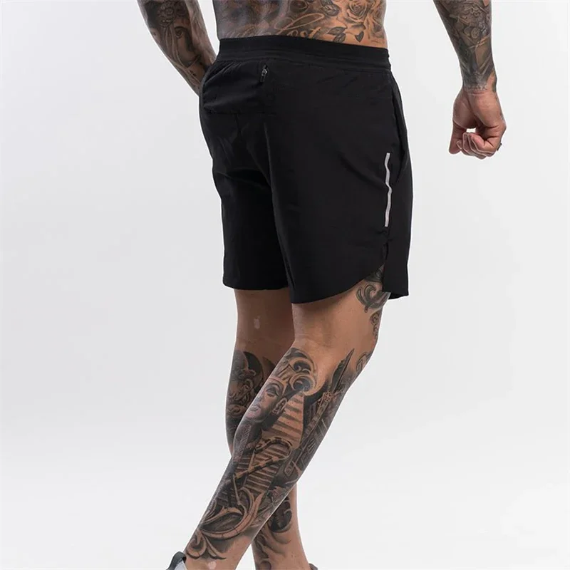 Brand Men Fitness Bodybuilding Gyms Workout Shorts Man Summer Male Breathable Quick Dry Sportswear Jogger Beach Short Pants