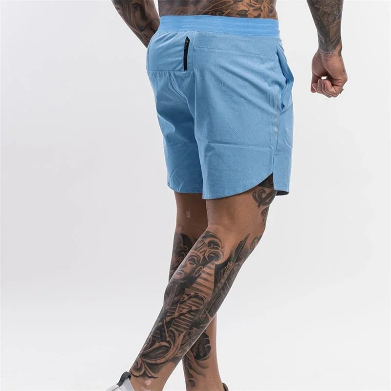 Brand Men Fitness Bodybuilding Gyms Workout Shorts Man Summer Male Breathable Quick Dry Sportswear Jogger Beach Short Pants
