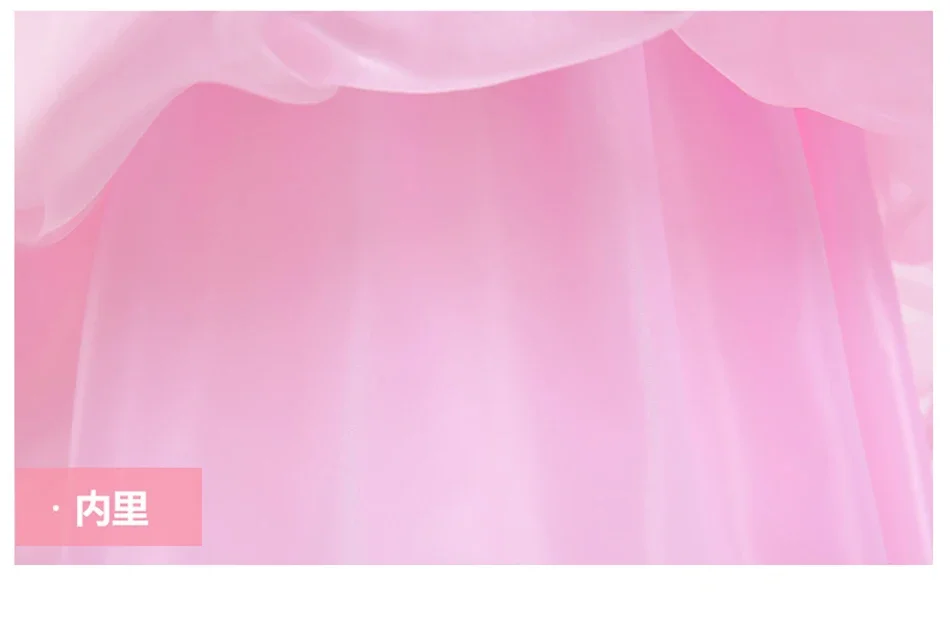 Pink Aurora Cosplay Costumes for Girls Ball Gown Pagent Princess Elegent Shoulderless Long Dress Birthday Party Butterfly Frocks