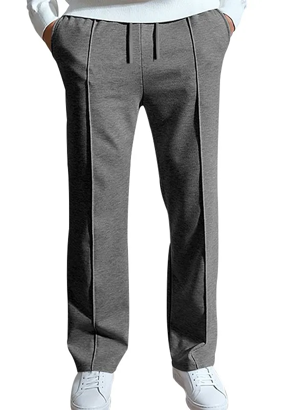 2024 Spring/Summer Hot Selling Men's Fashionable Casual Solid Color Pants Loose Tight Cord Straight Pants