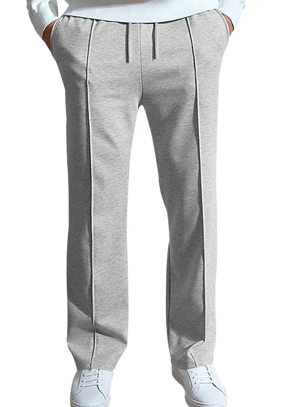 2024 Spring/Summer Hot Selling Men's Fashionable Casual Solid Color Pants Loose Tight Cord Straight Pants