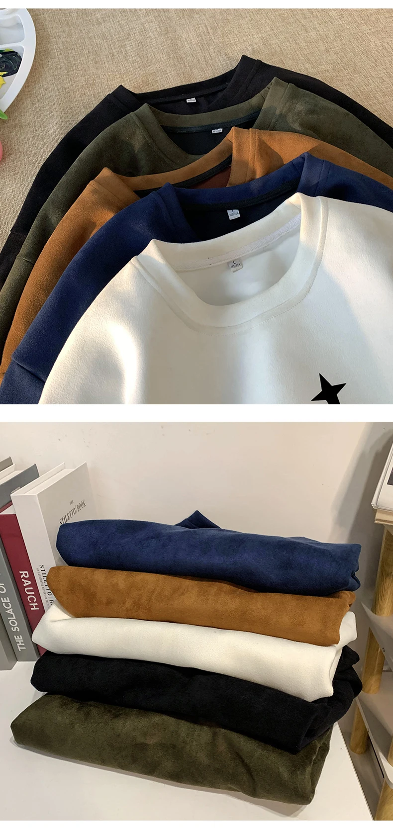 Vintage Suede T Shirt 5 Colours Short Sleeve Graphic Print T-shirt Plus Size Unisex Tee Tops New Gothic Tshirts