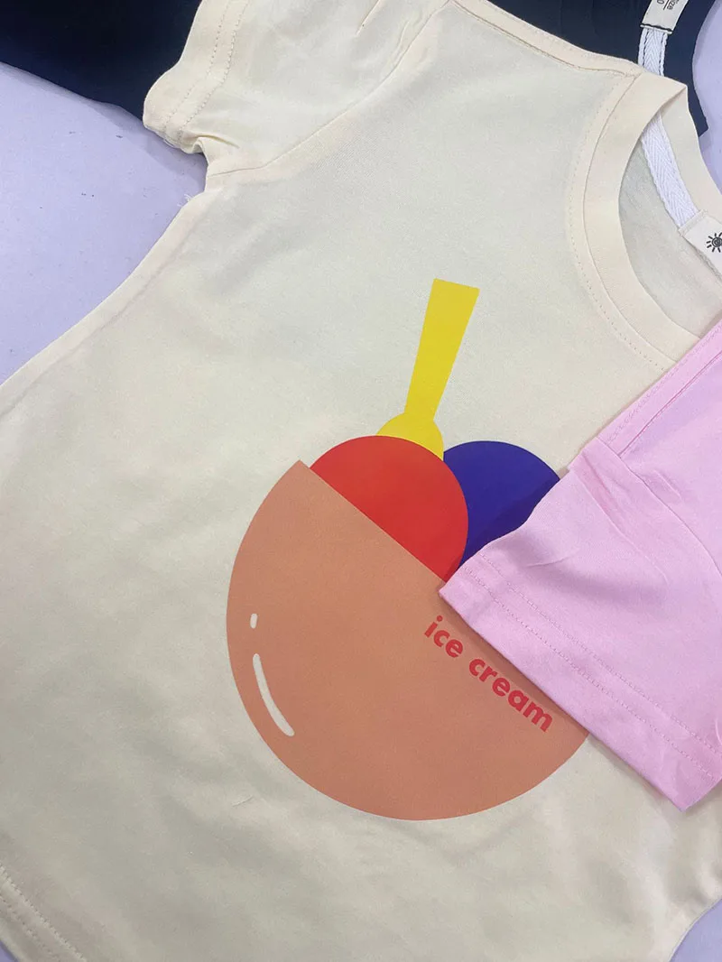 MILANCEL 2024 Summer New Kids Tees Cartoon Letter Boys Girls Unisex O-Neck T-shirt Short Sleeve Tops Children Fashion Clothing
