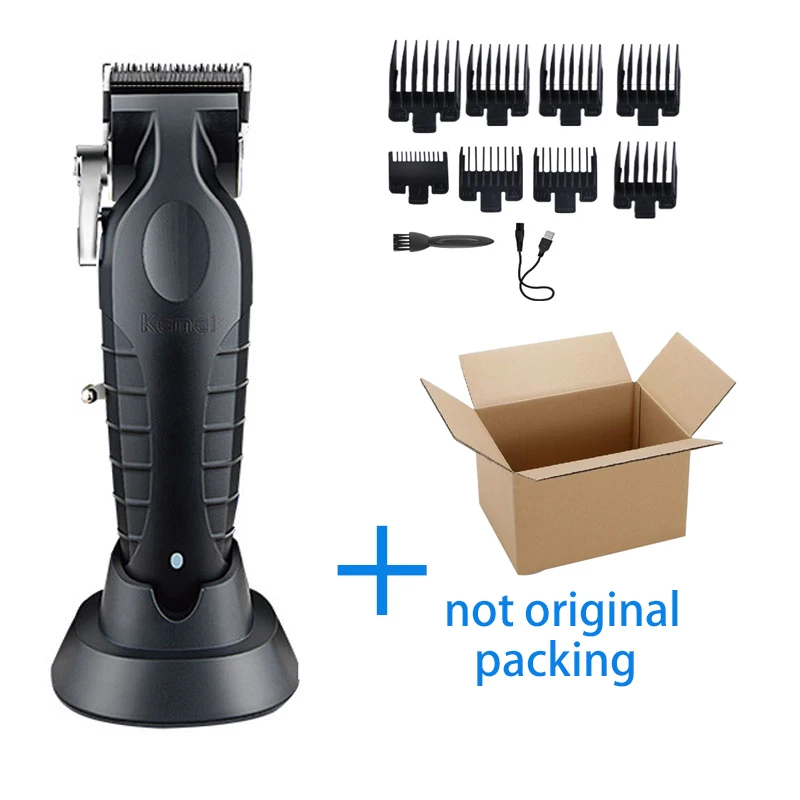 KM2296 Kemei Original Professional Rechargeable Hair Trimmer Adjustable Hair Clipper USB Carving Barber Salon