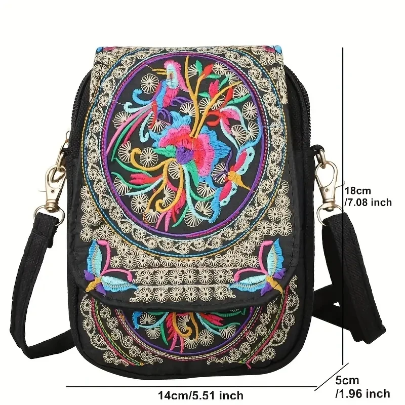 Women Casual Shoulder Bag Multi-pocket Design Crossbody Bag Ladies Multifunction Canvas Phone Purse Ladies Travel Small Handbags