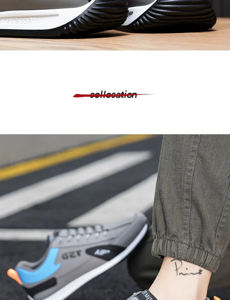 Men Running Shoes Outdoor Sport Jogging Sneakers 2024 New Vulcanized Shoes Flat Casual Sneakers for Men Shoes Zapatillas Hombre