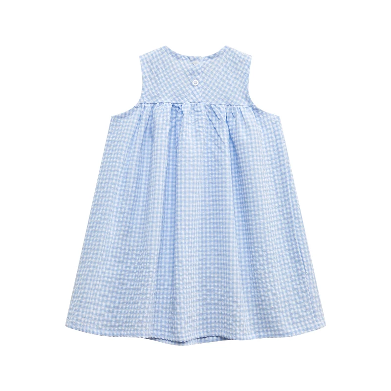 Little Maven 2026 Kids Clothes Summer Lattice Dress Baby Girls Clothes Cartoon Ducks Dresses Children's Clothing Vestidos Cotton