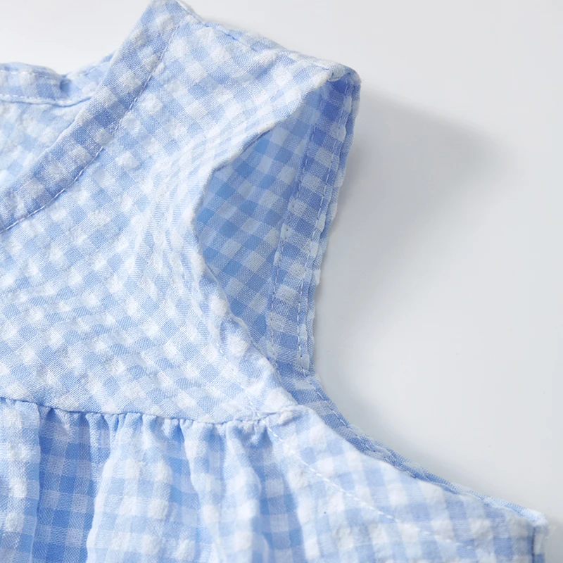 Little Maven 2026 Kids Clothes Summer Lattice Dress Baby Girls Clothes Cartoon Ducks Dresses Children's Clothing Vestidos Cotton