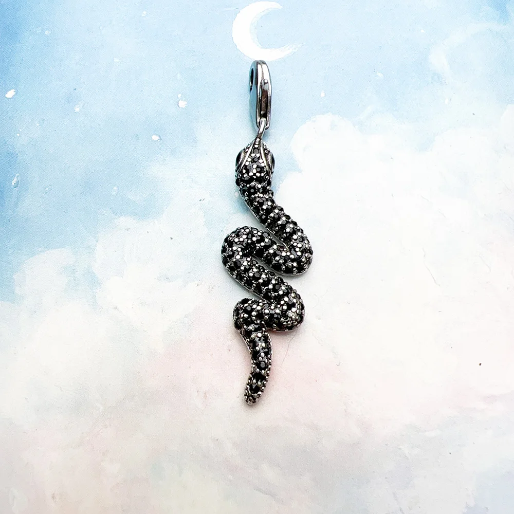 Pendant Black Snake Brand New Fine Jewelry 925 Sterling Silver Accessories Trendy Gift For Woman Men