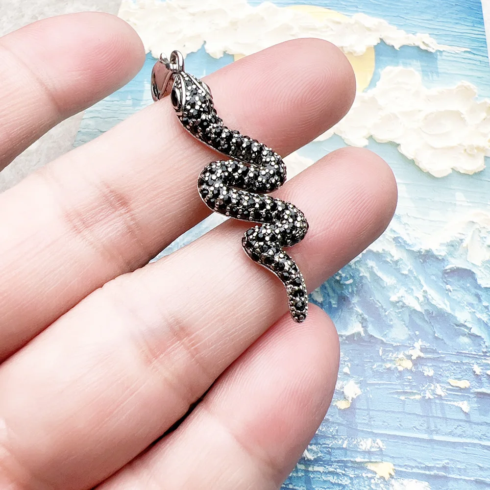 Pendant Black Snake Brand New Fine Jewelry 925 Sterling Silver Accessories Trendy Gift For Woman Men