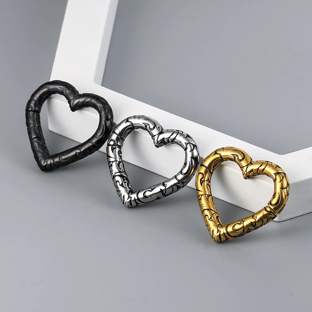 Giga 1/2Pcs 5mm(4g) Heart Stainless Steel Ear Weights Hanger Gauges Expander Magnetic Ears Stretcher Piercing Body Jewelry Punk