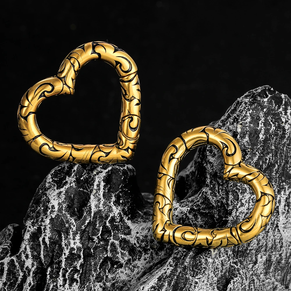 Giga 1/2Pcs 5mm(4g) Heart Stainless Steel Ear Weights Hanger Gauges Expander Magnetic Ears Stretcher Piercing Body Jewelry Punk