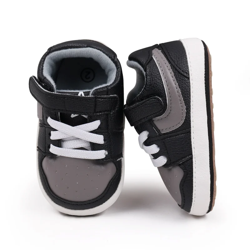 Baby Sneaker High Quality Spring and Autumn Sport Shoes TPR Sole Anti-slip PU Water Proof 2024 New Fashion Boys Sneaker BSK3163