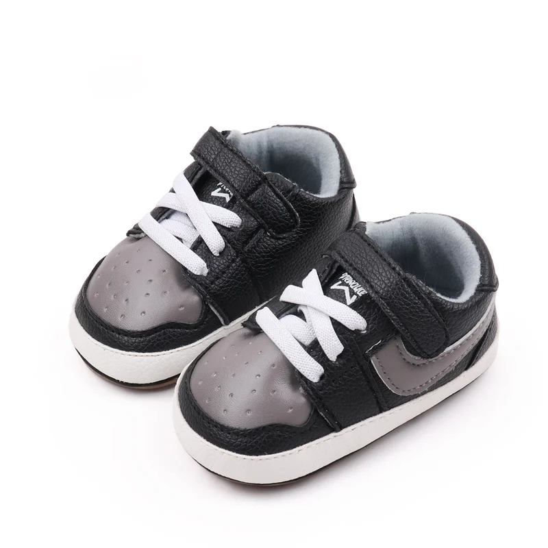 Baby Sneaker High Quality Spring and Autumn Sport Shoes TPR Sole Anti-slip PU Water Proof 2024 New Fashion Boys Sneaker BSK3163