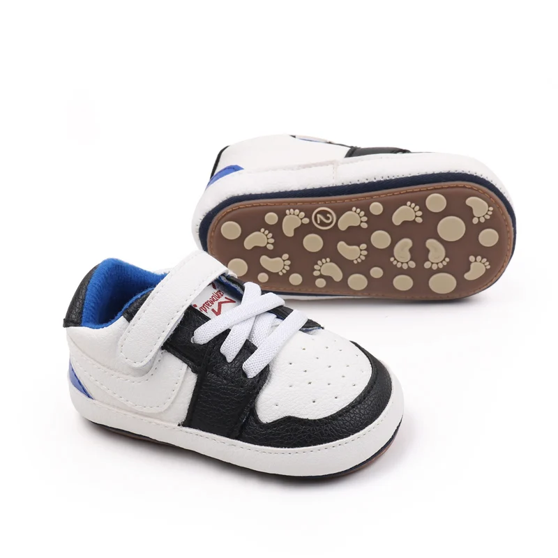 Baby Sneaker High Quality Spring and Autumn Sport Shoes TPR Sole Anti-slip PU Water Proof 2024 New Fashion Boys Sneaker BSK3163