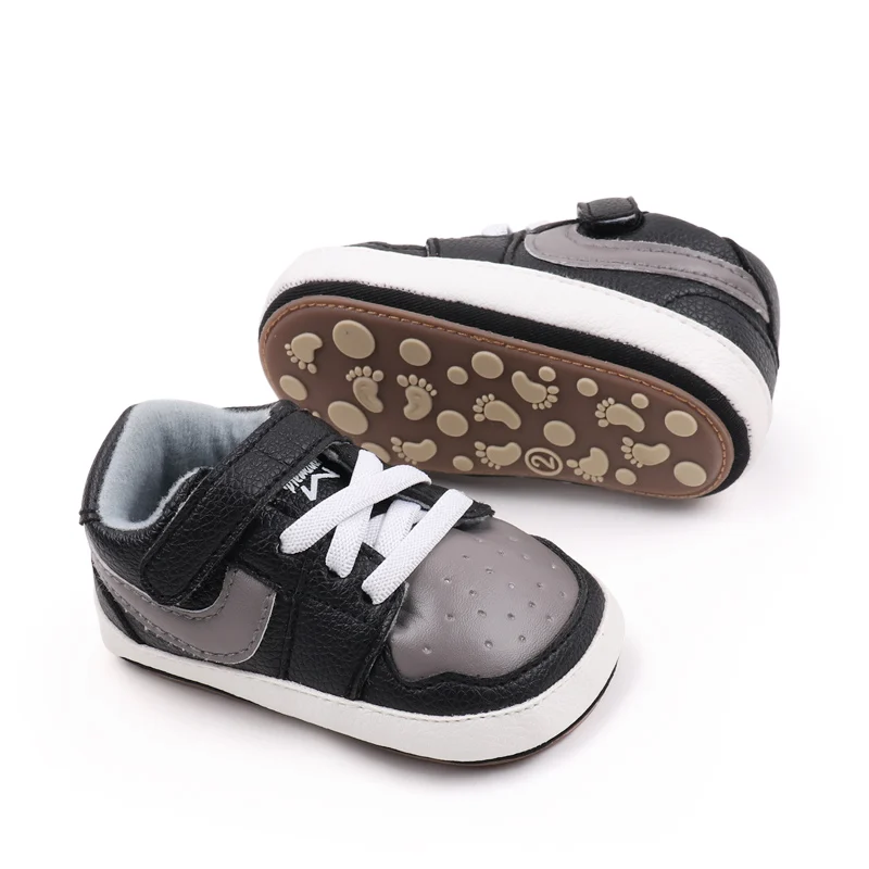 Baby Sneaker High Quality Spring and Autumn Sport Shoes TPR Sole Anti-slip PU Water Proof 2024 New Fashion Boys Sneaker BSK3163