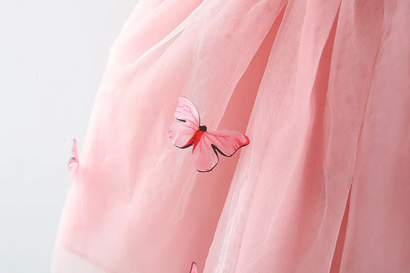 Summer Baby Girls' Princess Party Birthday Dress Sweet Children Clothing Butterfly Wings Fairy Strap Embroidered Mesh 0-3 Y Kid
