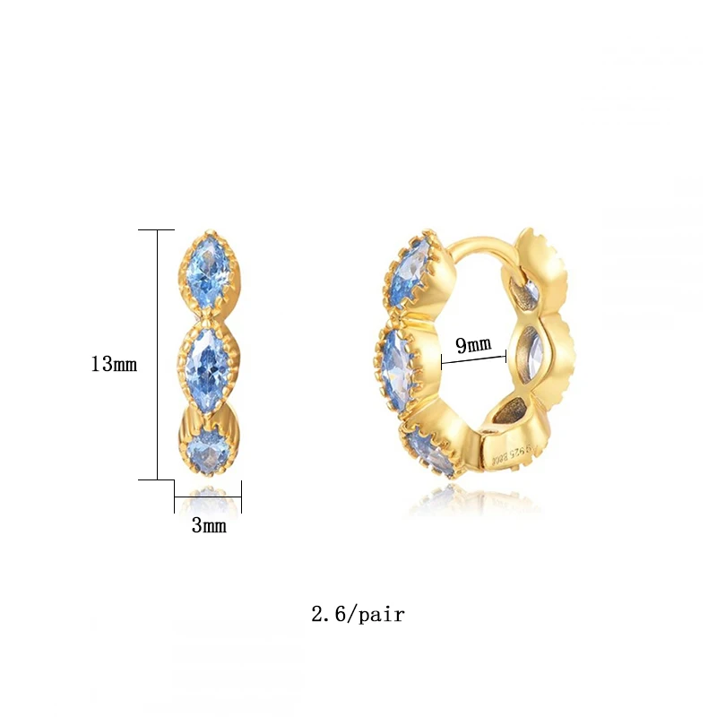 CRMYA Gold-color Clip Dangle Hoop Earrings For Women CZ Zircon Enamel Piercing Women's Earrings Set 2023 Jewelry Wholesale