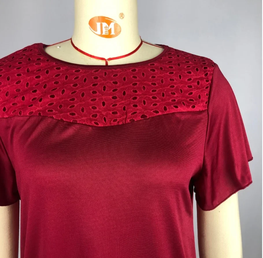 2023 Women Summer New Top Fashion Loose Casual Simple Round Neck Short Sleeve Underlay T-Shirt Loose Versatile Solid Color Top