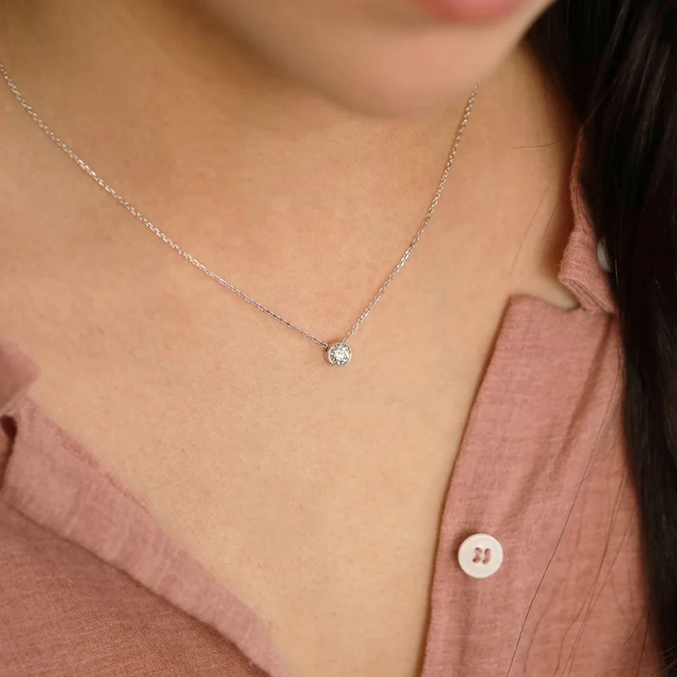 EMANCO 10PCS Stainless Steel Charm Rhinestone Necklace Pendant Fashion Birthstone For Making Jewelry Women DIY Accessories