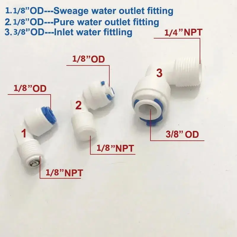 3012 RO Membrane Housing for 3012-400 gpd/3012-600gpd Reverse Osmosis  With All Fittings Reverse Osmosis Membrane Housing