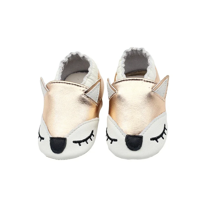 Autumn Baby Shoes Toddle Boys Girls Skid-Proof Shoe Soft Sheepskin Sneakers Fashion Animal Picture First Walker Moccasins 0-24M