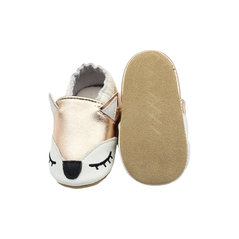 Autumn Baby Shoes Toddle Boys Girls Skid-Proof Shoe Soft Sheepskin Sneakers Fashion Animal Picture First Walker Moccasins 0-24M