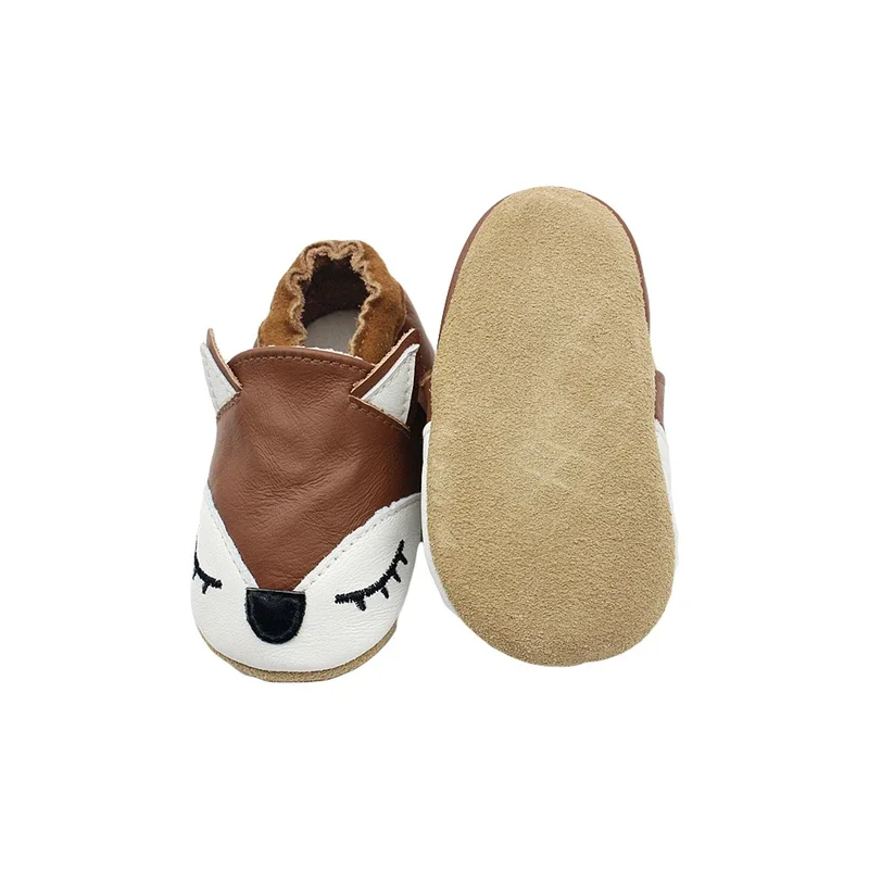Autumn Baby Shoes Toddle Boys Girls Skid-Proof Shoe Soft Sheepskin Sneakers Fashion Animal Picture First Walker Moccasins 0-24M