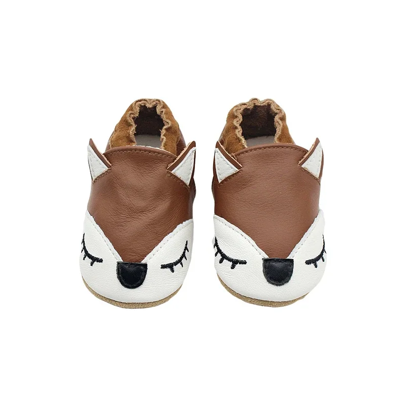 Autumn Baby Shoes Toddle Boys Girls Skid-Proof Shoe Soft Sheepskin Sneakers Fashion Animal Picture First Walker Moccasins 0-24M
