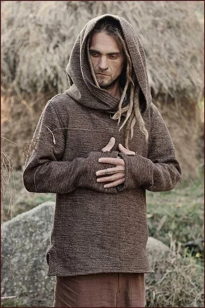 New Men's Fashion Thermal Long Sleeve Sweater Hoodies Vintage Hoodie Men
