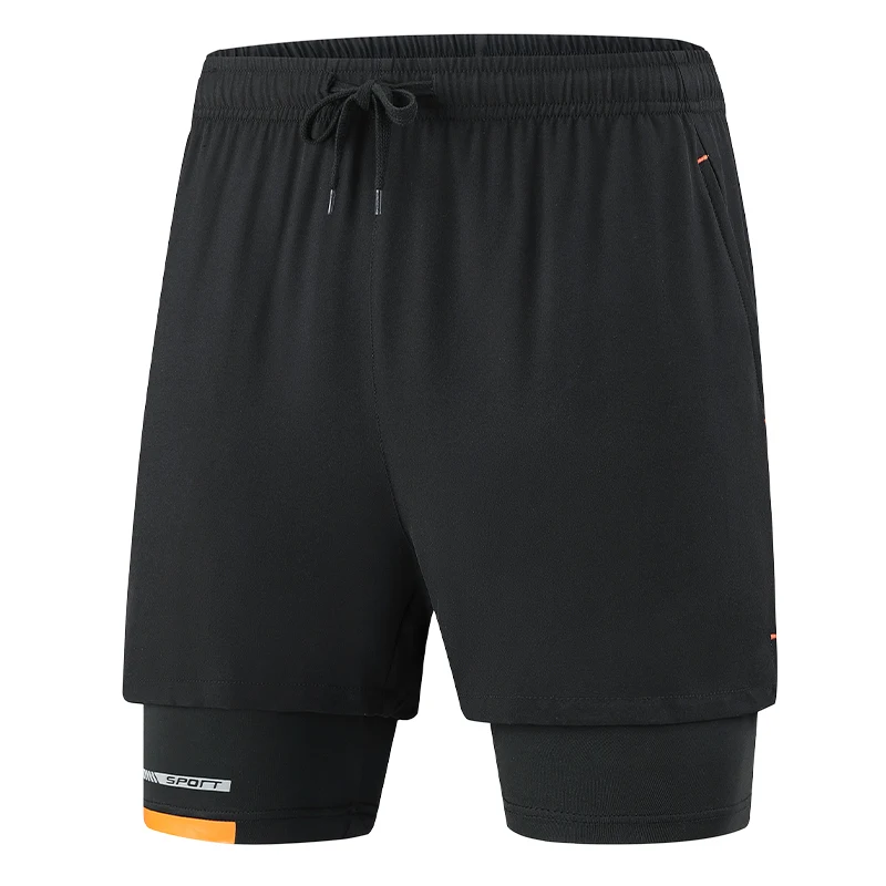 【 S-9XL 】 Fake two-piece quick drying sports pants, running fitness basketball tight and breathable men's and women's jumpsuit