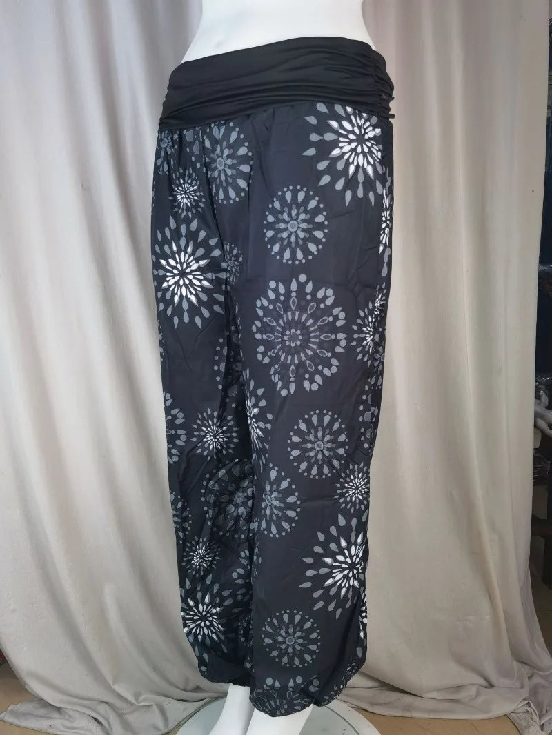 Women's Fashion Hot Selling Long Pants Harlan Casual PantsDigital Printing Long Wide Leg Pants Women's Yoga Long Pants