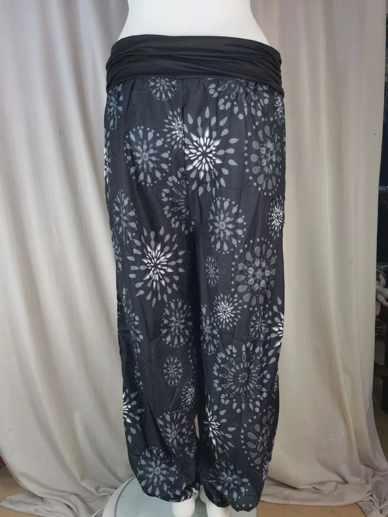 Women's Fashion Hot Selling Long Pants Harlan Casual PantsDigital Printing Long Wide Leg Pants Women's Yoga Long Pants