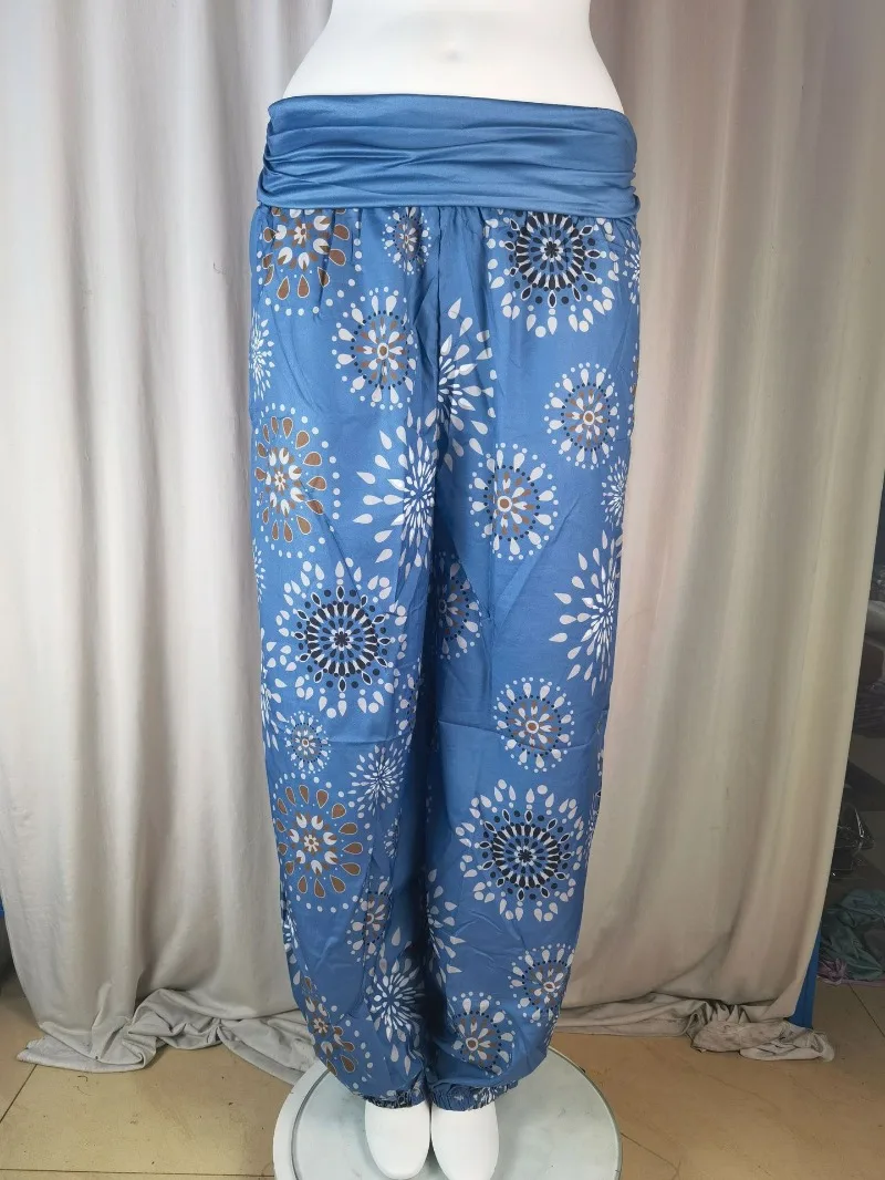 Women's Fashion Hot Selling Long Pants Harlan Casual PantsDigital Printing Long Wide Leg Pants Women's Yoga Long Pants