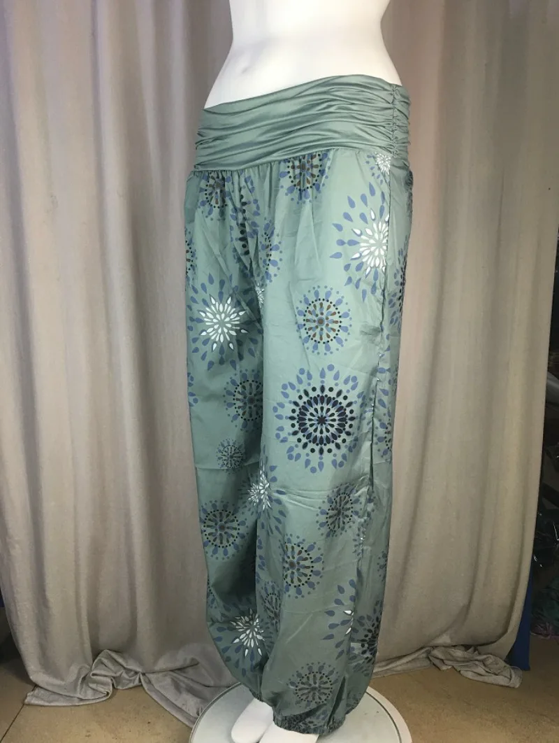 Women's Fashion Hot Selling Long Pants Harlan Casual PantsDigital Printing Long Wide Leg Pants Women's Yoga Long Pants