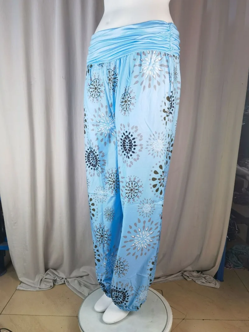 Women's Fashion Hot Selling Long Pants Harlan Casual PantsDigital Printing Long Wide Leg Pants Women's Yoga Long Pants