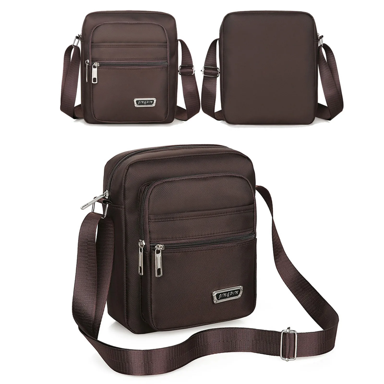 Men's Handbag Shoulder Messenger Bags Casual Canvas Travel Bag Waist Bag Multifunctional Waterproof Business Storage Bag Solid