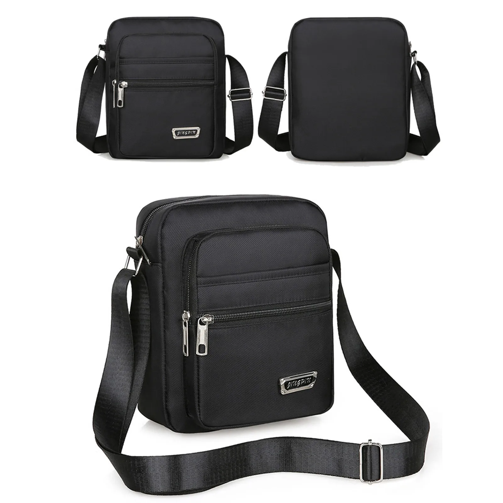 Men's Handbag Shoulder Messenger Bags Casual Canvas Travel Bag Waist Bag Multifunctional Waterproof Business Storage Bag Solid