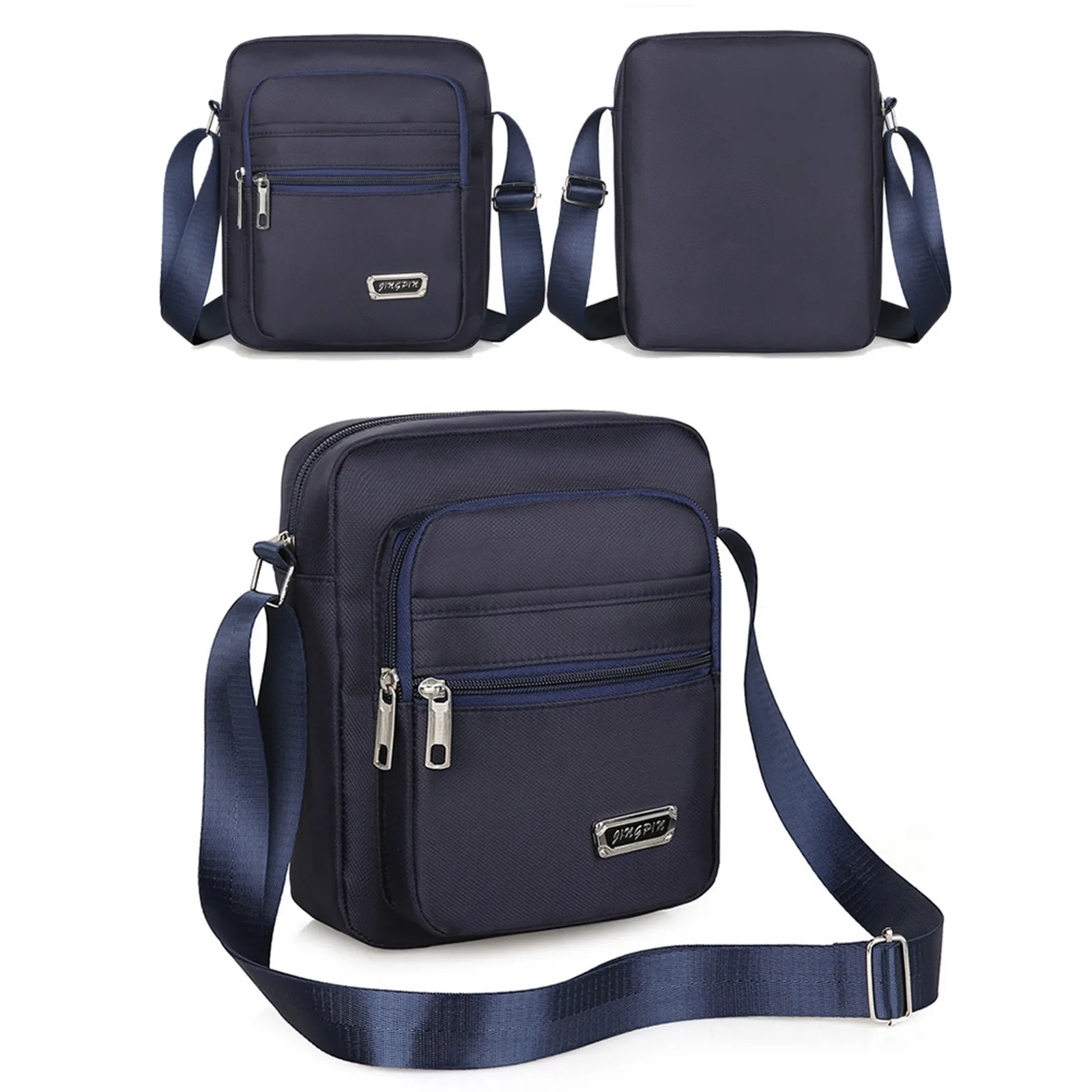 Men's Handbag Shoulder Messenger Bags Casual Canvas Travel Bag Waist Bag Multifunctional Waterproof Business Storage Bag Solid