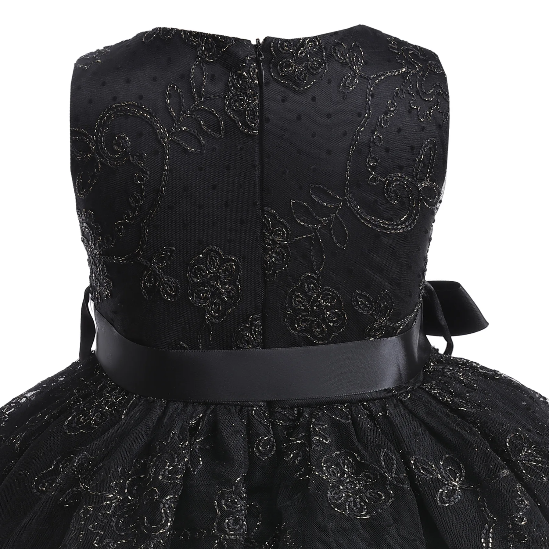 Girls New Wednesday Black Lace Hollow Sleeveless Gothic Mesh Dress Halloween Christmas Makeup Ball Cosplay Dress