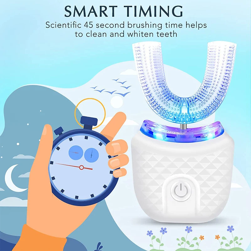 Hot Selling Portable Oral Care U-Shaped Electric Toothbrush 360 Degree U-Shaped Automatic Electric Toothbrush
