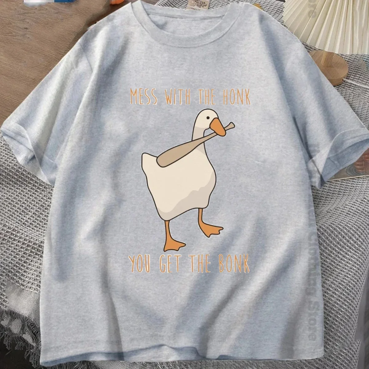 Summer Fashion Men TShirts Funny Untitled Goose Game Tops Men Women Cotton Loose Tee Mess With The Honk You Get The Bonk T-shirt
