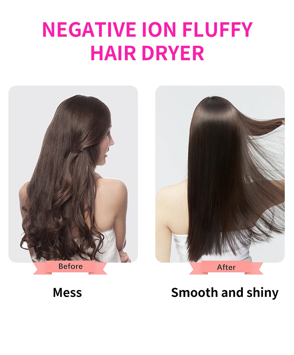 Hair Dryer Brush Portable Hot Air Brush Blow Dryer with Comb One Step Hair Dryer Comb Blower Brush Hair Straightener