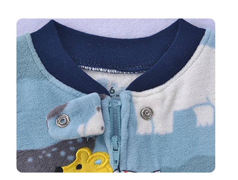 Baby Rompers Spring Autumn Clothes Zipper Fleece Boy Girl Pajamas Newborn Outfit Animal Jumpsuit Infants Clothing 0 -12 Months
