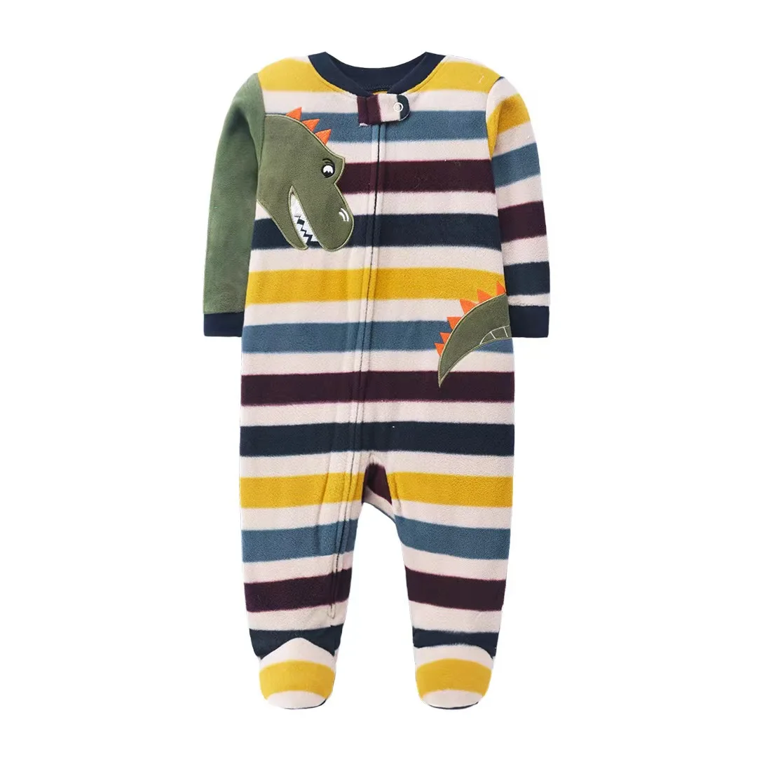 Baby Rompers Spring Autumn Clothes Zipper Fleece Boy Girl Pajamas Newborn Outfit Animal Jumpsuit Infants Clothing 0 -12 Months