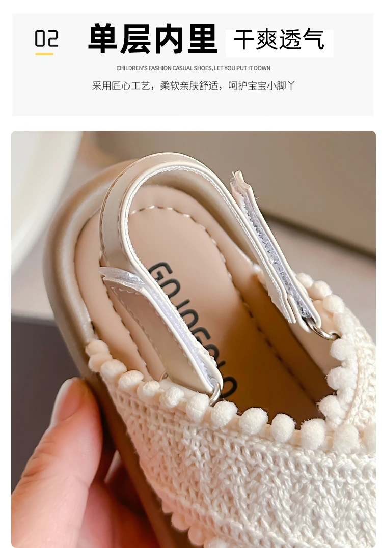 Girls Sandals Summer New Cute National Style Cross Hook & Loop Soft Bottom Princess Fashion Sandals Children Casual Beach Shoes