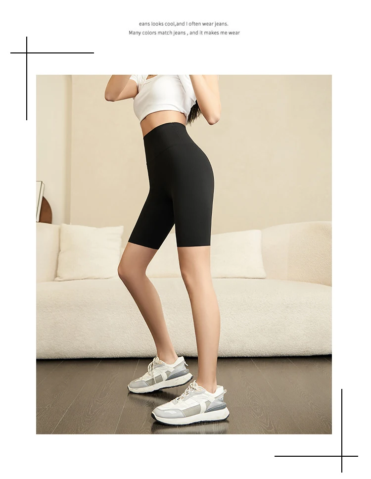 BIVIGAOS Summer Shark Biker Shorts Women High Waist Knee Short Leggings Bodybuilding Sexy Shorts Running Sports Cycling Shorts