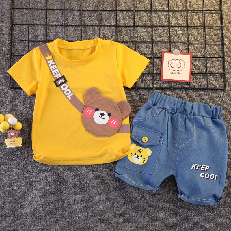 2025 Summer Baby Clothes Sets Boys Short Sleeve T-Shirt Shorts 2Pcs Children Sportwear Suits Fashion Kids Tracksuits Outfits